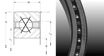 Thin Section Ball Bearing 4-Point Contact X Type